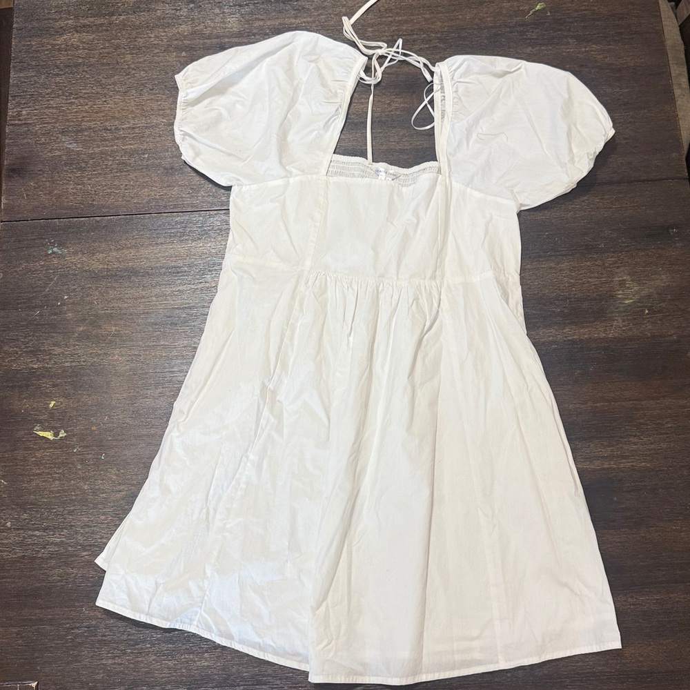 Draper James White Puff Sleeve Dress